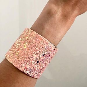 Pink Glitter Cuff